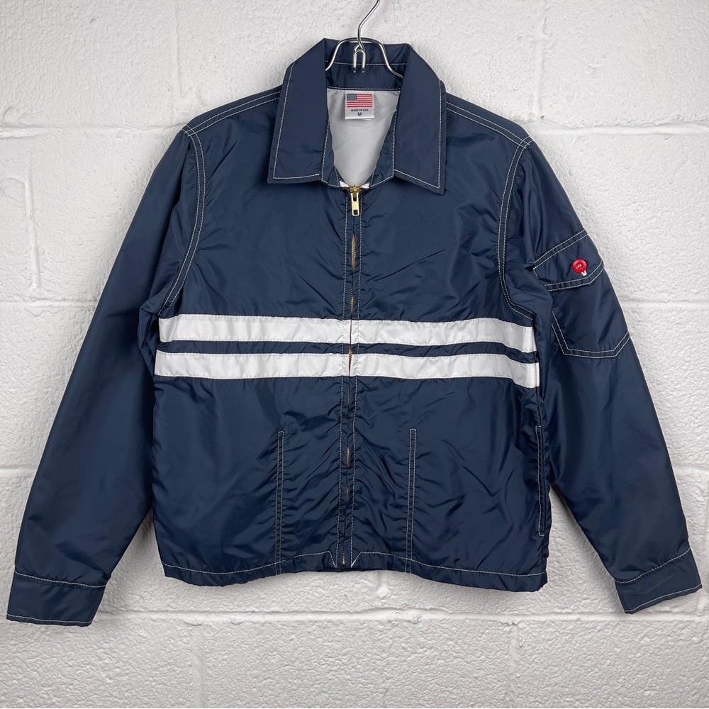 Birdwell Beach Britches Competition Jacket Navy and White Stripes Size M